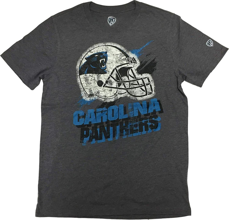 NFL Carolina Panthers Mens Helmet Crew Neck T-Shirt CHOOSE SIZE