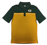 NFL Green Bay Packers Two Tone 3 Button Men's Dry Fabric  Polo Shirt SMALL