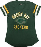 NFL Green Bay Packers WOMENS V-NECK BLING T-SHIRT SMALL 4/6
