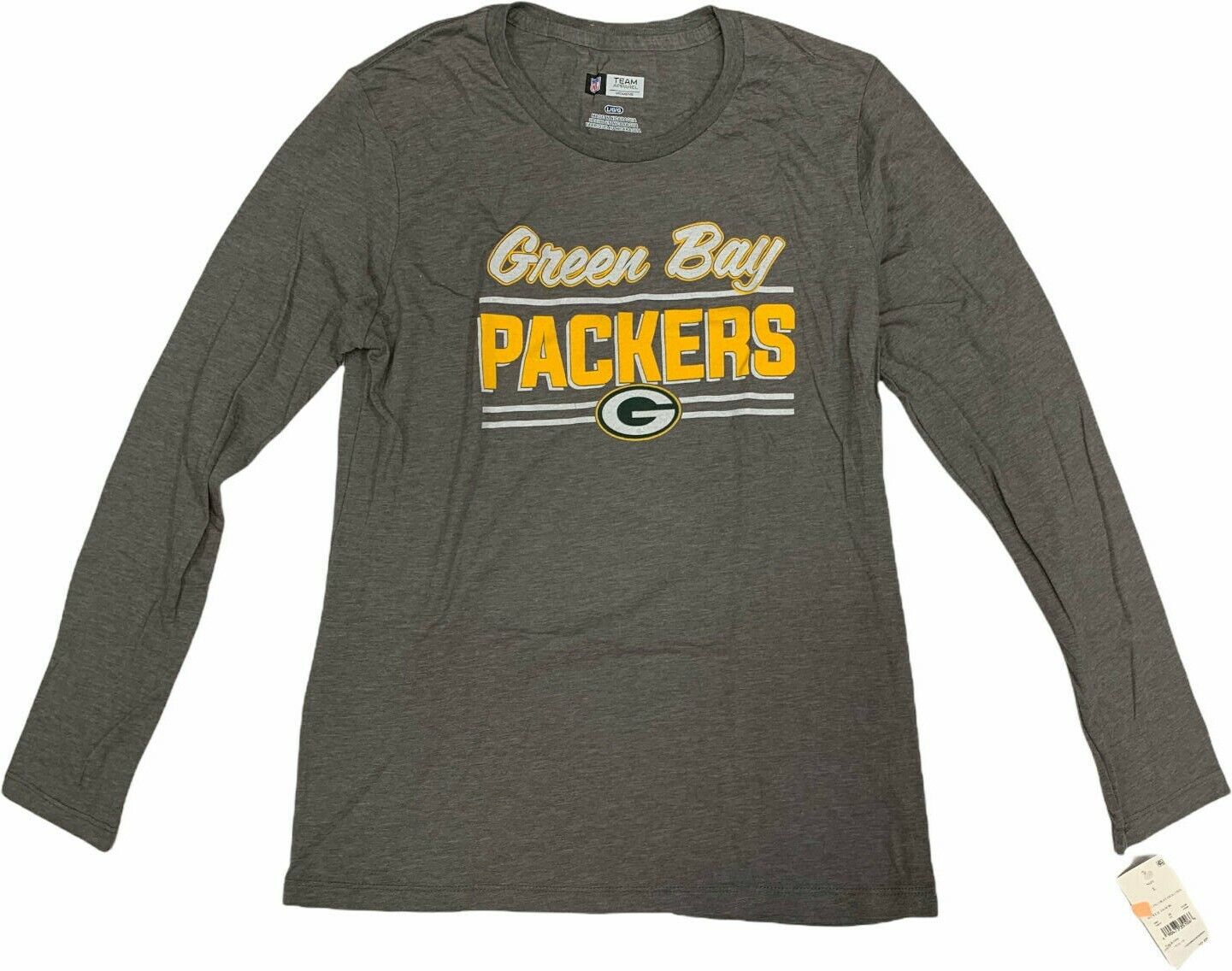 NFL Green Bay Packers Women’s Gameday Long Sleeve T-Shirt Large Gray