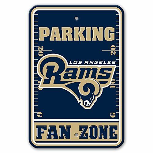 NFL Los Angeles Rams Home Room Office Bar Decor Parking Sign Fan Zone 12" x 18"
