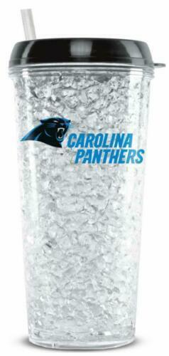 NFL Carolina Panthers 16oz Crystal Freezer Tumbler w/Straw