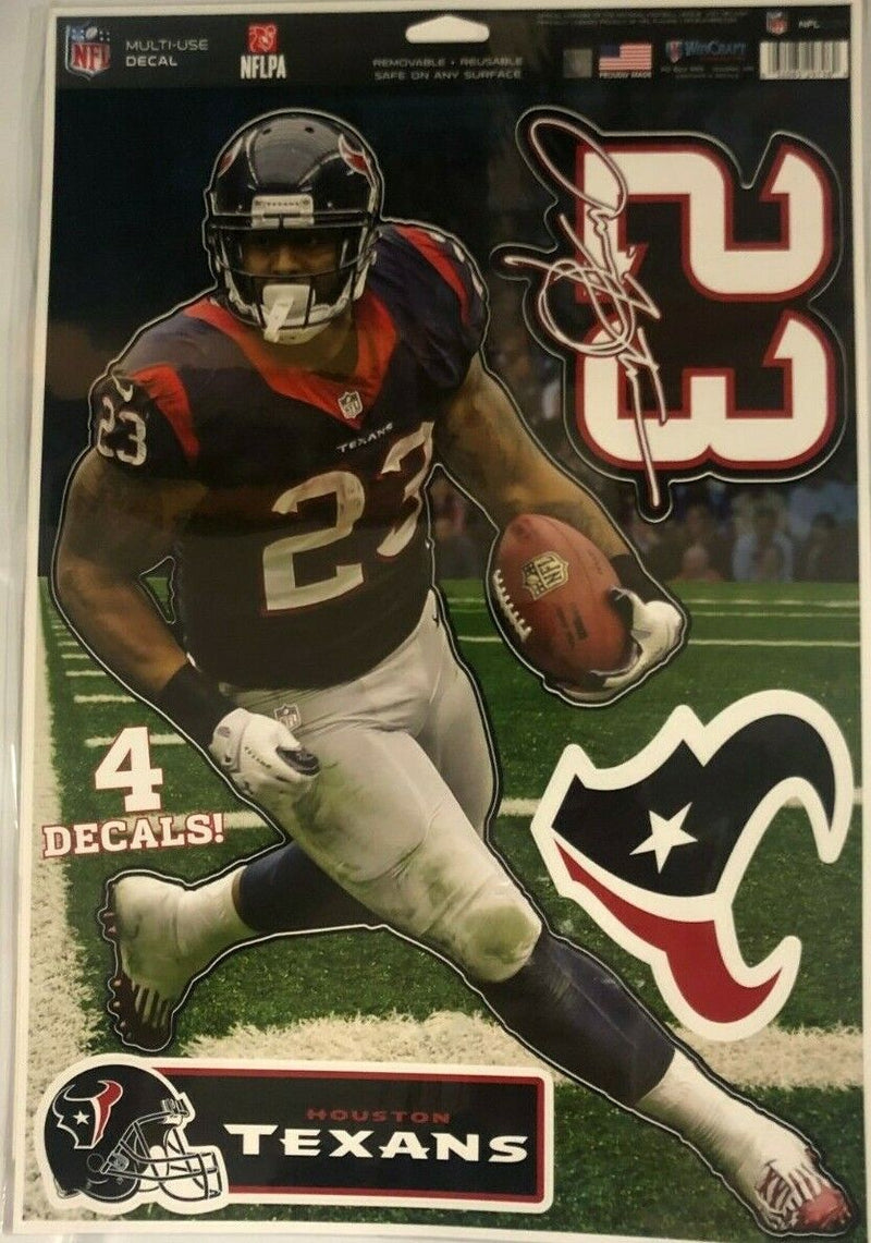 NFL Houston Texans Arian Foster #23 Multi-Use Decal, 11" x 17" NEW