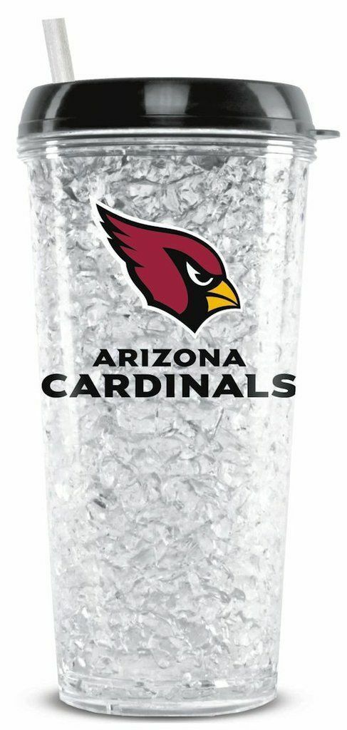 NFL Arizona Cardinals 16oz Crystal Freezer Tumbler w/Straw