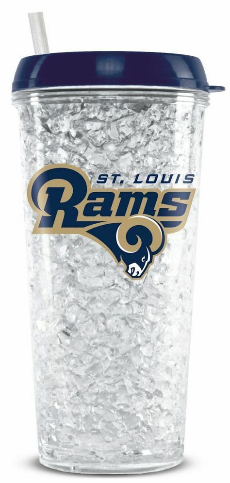 NFL St. Louis Rams 16oz Crystal Freezer Tumbler w/Straw