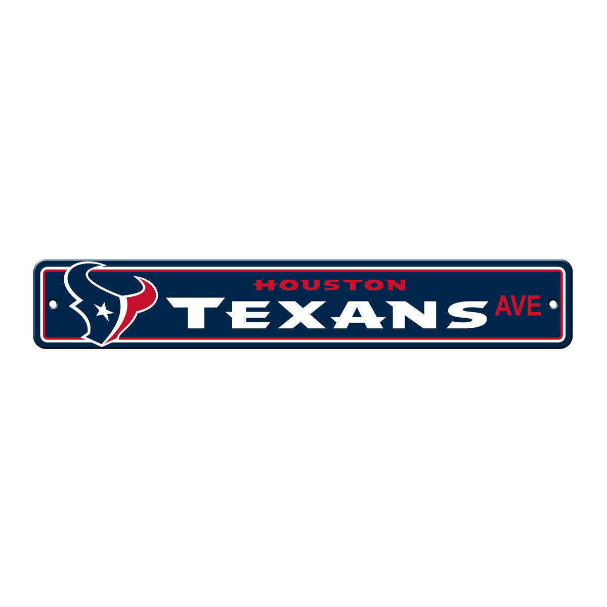 NFL Houston Texans Home Room Bar Office Decor AVE Street Sign 4" x 24"