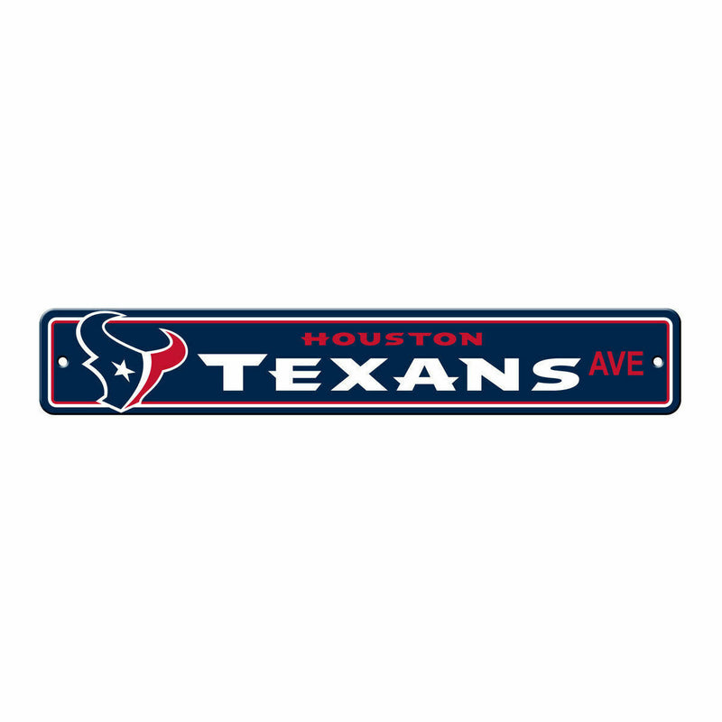 NFL Houston Texans Home Room Bar Office Decor AVE Street Sign 4" x 24"