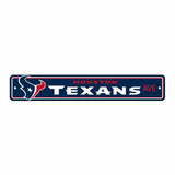 NFL Houston Texans Home Room Bar Office Decor AVE Street Sign 4" x 24"