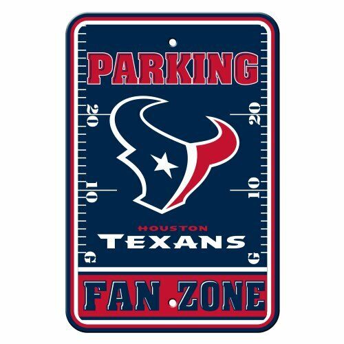 NFL Houston Texans Home Room Office Bar Decor Parking Sign Fan Zone 12" x 18"
