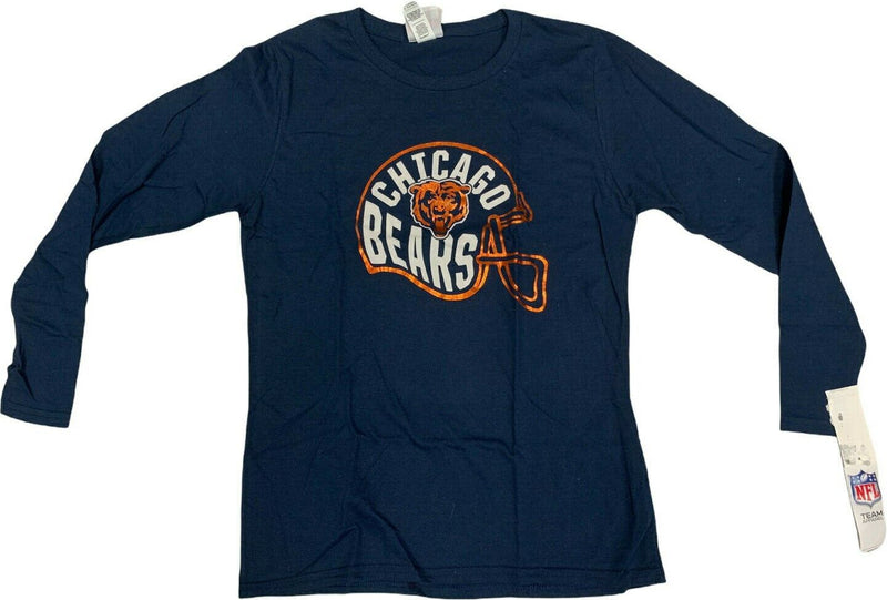 NFL Chicago Bears Women's Long Sleeve Game Day T-Shirt Small Navy