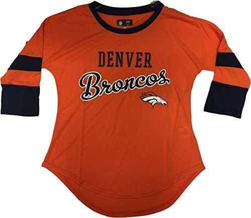 NFL Denver Broncos Women's 3/4 Sleeve Crew Neck T-Shirt  CHOOSE SIZE