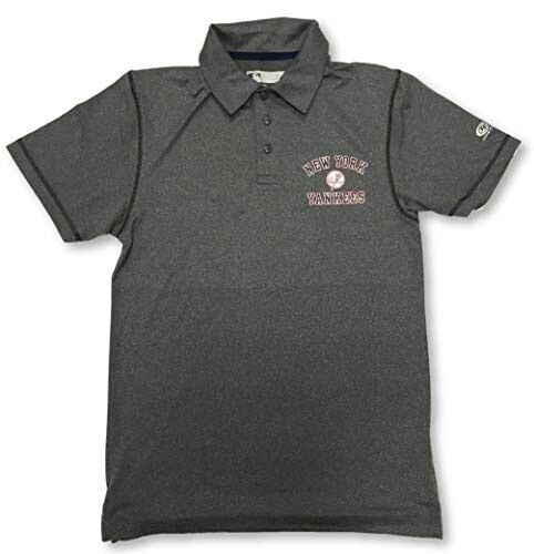 New York Yankees MLB Men’s Dry Fit Polo Shirt Gray SMALL