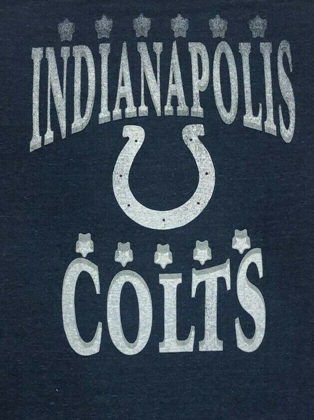NFL Indianapolis Colts Distressed Men’s Short Sleeve T-Shirt Blue XL