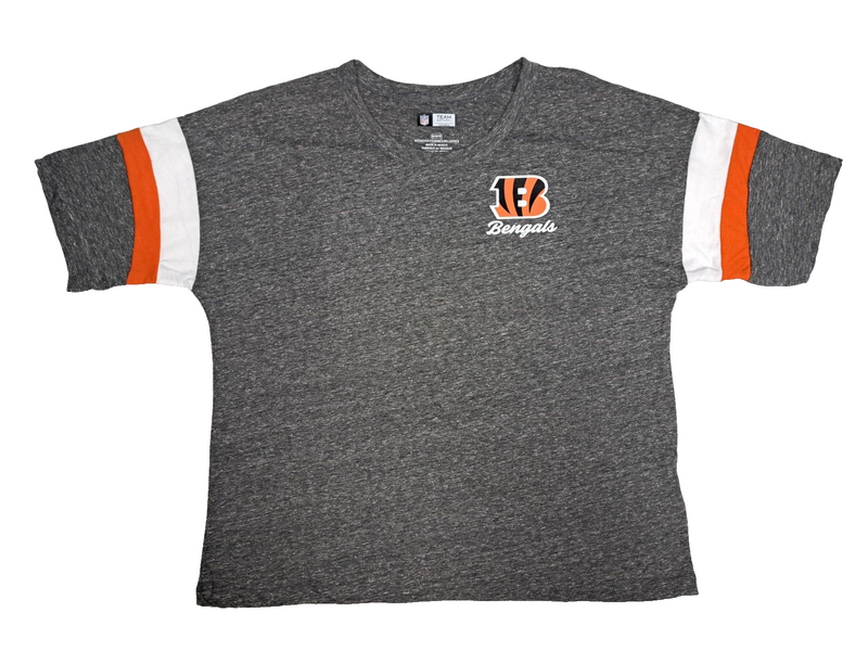 NFL Cincinnati Bengals Women's Short Sleeve Graphic T-Shirt Gray Medium