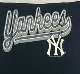 New York Yankees Women's Short Sleeve T-Shirt Sparkle Letters Navy XS