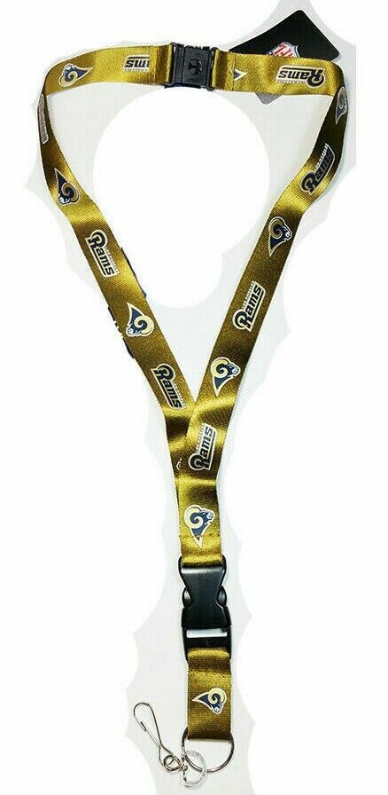 NFL Los Angeles Rams GOLD Breakaway Lanyard Key Chain FREE SHIPPING