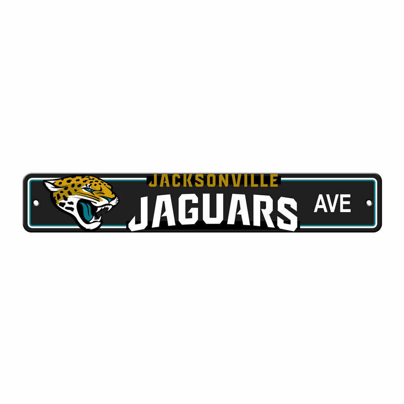 NFL Jacksonville Jaguars Home Room Bar Office Decor AVE Street Sign 4" x 24"