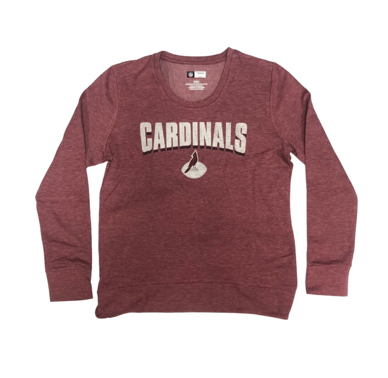 NFL Arizona Cardinals Women's Long Sleeve Lightweight Sweatshirt Medium 8/10