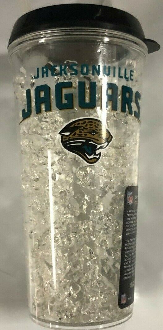NFL Jacksonville Jaguars 16oz Crystal Freezer Tumbler w/Straw