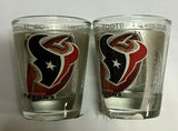 Houston Texans NFL HI-DEF Enhanced Etched 2oz Shot Glass Set of 2