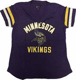 NFL Minnesota Vikings Womens V-Neck Bling T-Shirt Choose Sieze