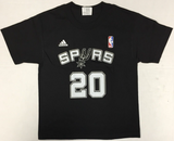 Manu Ginobili #20 San Antonio Spurs 2-Sided NBA Boys T-Shirt Small (8)