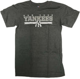 New York Yankees Short Sleeve Men's T-Shirt Ringspun Cotton Small Gray