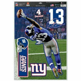 WinCraft NFL New York Giants Odell Beckham Jr #13 Multi-Use Decal, 11" x 17" NEW