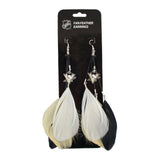 Pittsburgh Penguins Fan Feather Earrings With Team Logo NHL Licensed