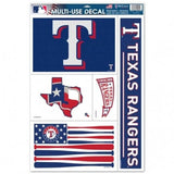 Texas Rangers MLB Multi-Use Decals 11" x 14" Sheet with 4 Decals