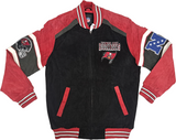 Tampa Bay Buccaneers GIII Apparel NFL Men's Full Zip Suede Leather Jacket LARGE