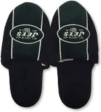 New York Jets Men's Big Logo Team Plush Slide Slippers Small 7/8