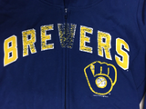 Milwaukees Brewers MLB Full Zip Dri Fit Women's Full Zip Jacket MEDIUM 8/10