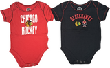Chicago Blackhawks NHL Hockey Boy's Creeper 2 Piece Set 18 Months