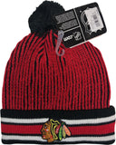 NHL Chicago Blackhawks Boys Pom Knit Beanie NWT