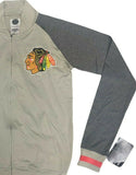 Chicago Blackhawks Women's Long Sleeve Full Zip Track Jacket Gray