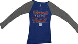 Giants Love Football Girls Long Sleeve T-Shirt Small 6/6X