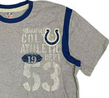Indianapolis Colts Men’s Ringer T-Shirt 3X Gray100% Heavy Weight Cotton