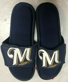 Milwaukee Brewers FOCO NWT Big Logo Foam Slide SMALL 7/8