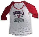 Washington Nationals Women's 2019 World Series Champions Long Sleeve T-Shirt L