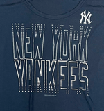 New York Yankees Women's Scoop Short Sleeve T-Shirt Navy Large