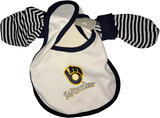 Outerstuff MLB Milwaukee Brewers Team Set with Bib & Booties, NEWBORN 0-3 Months