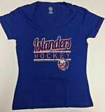 New York Islanders Women's V-Neck Short Sleeve T-Shirt Large 12/14