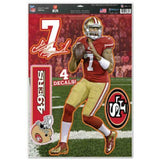NFL San Francisco 49ers Colin Kaepernick #7 Multi-Use Decal, 11" x 17" NEW