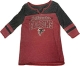 Atlanta Falcons Juniors V-Notch T-Shirt Red Small 3/5