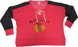 Chicago Blackhawks NHL Lace Up Womens Fashion Jersey XL 16/18 Pullover