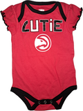 NBA Atlanta Hawks Girl's Baby Creeper Bodysuit 2 Piece Set 3/6 Months