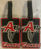 Atlanta Falcons RETRO THROWBACK LOGO Travel Bag Tag Luggage ID NFL -  SET OF 2