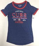 Chicago Cubs MLB Scoop Ringer EST 1876 Women's T-Shirt CHOOSE SIZE