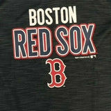 Boston Red Sox Boy's Short Sleeve Active Dry Fabric T-Shirt Black Small 6/7